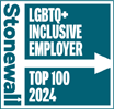 Stonewall LGBTQ+ Inclusive Employer - Top 100 2024